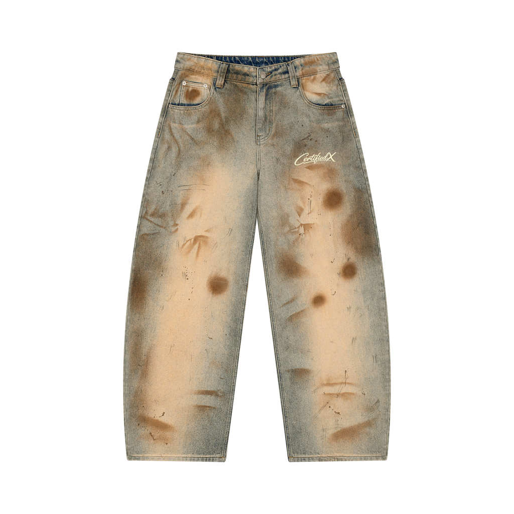 Men’s Vintage Wash Barrel Leg Jeans