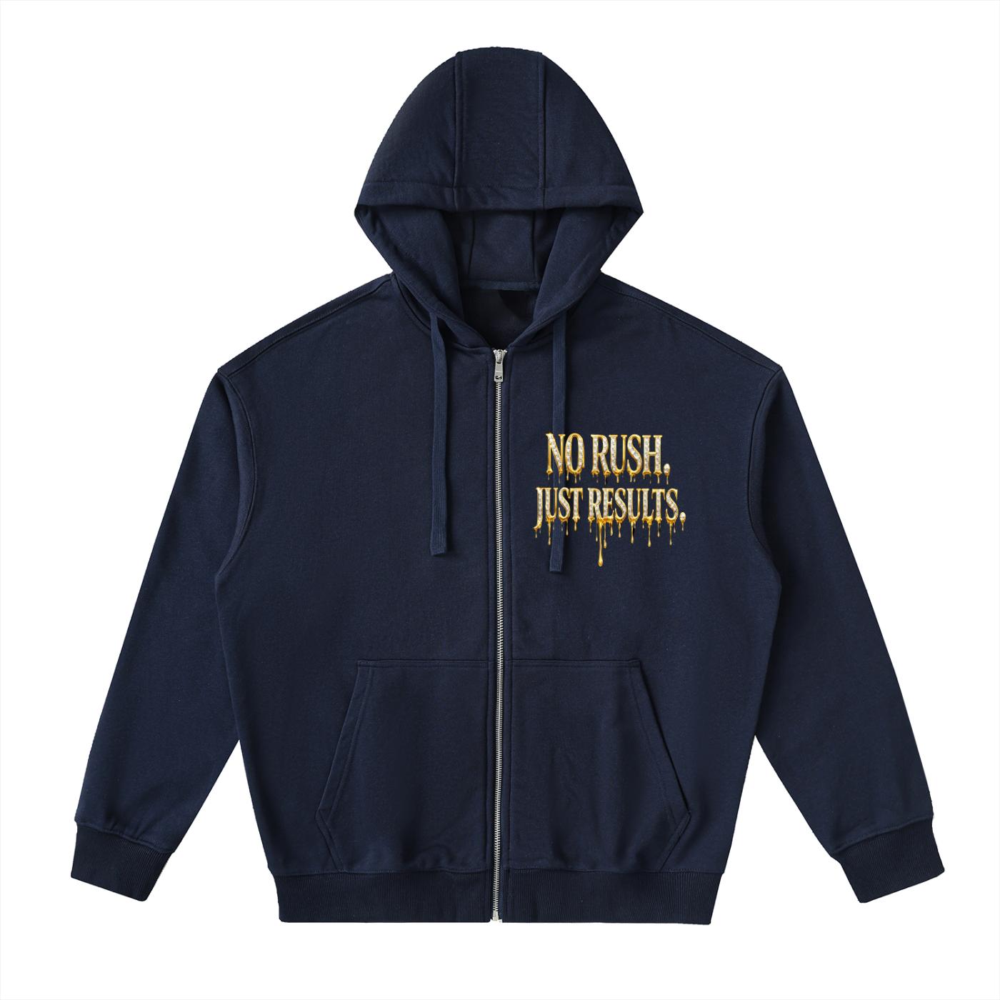Drop-Shoulder Zip Up Hoodie