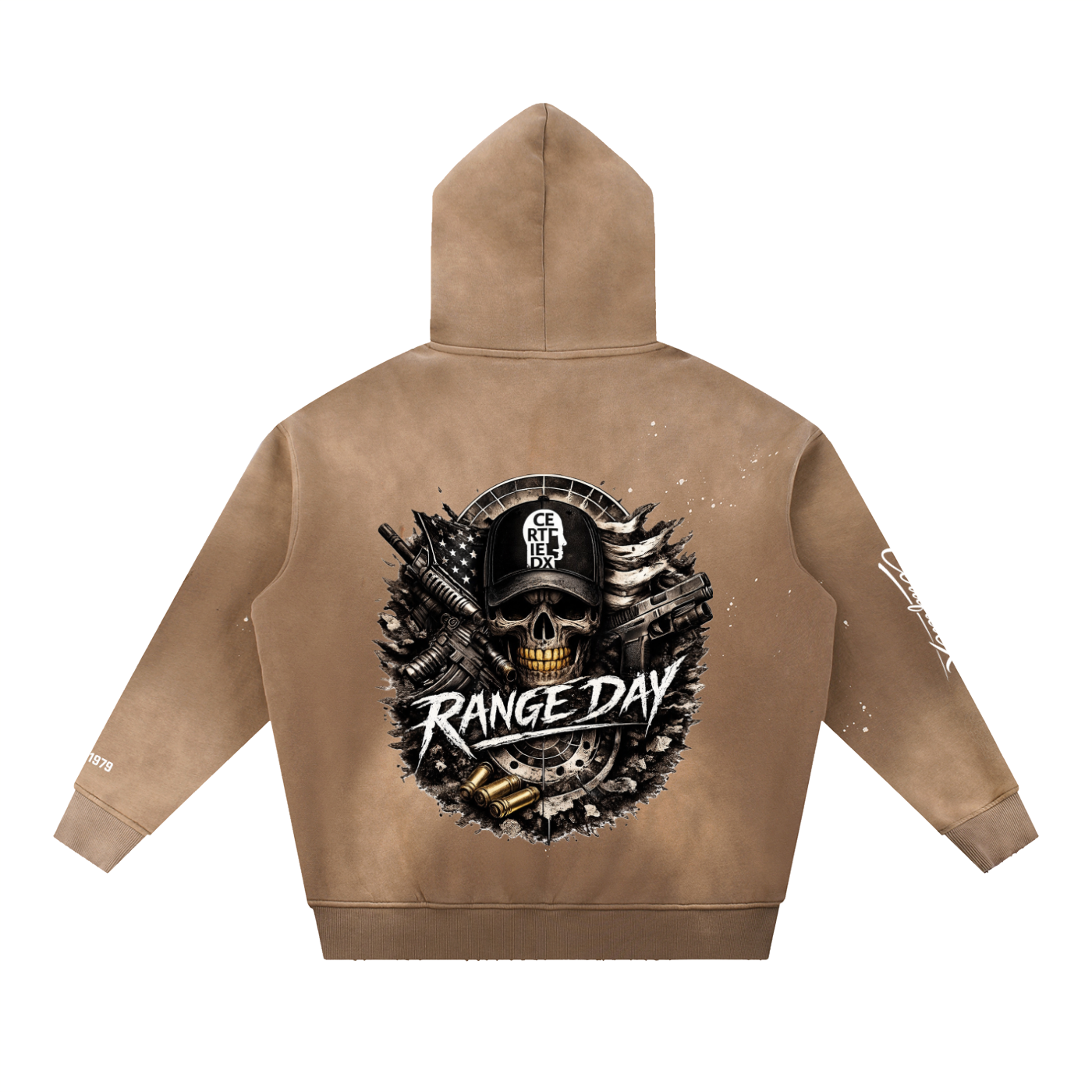 Vintage Washed Frayed Fleece Hoodie