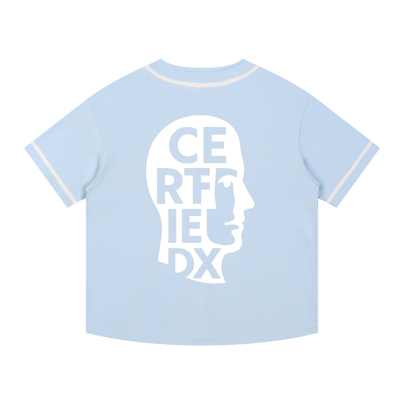 Contrast Piped Button-Up Jersey