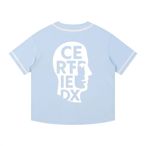 Contrast Piped Button-Up Jersey