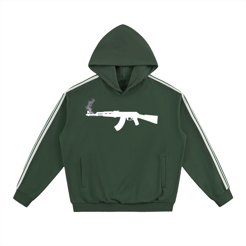Side Stripe Drop-Shoulder Hoodie