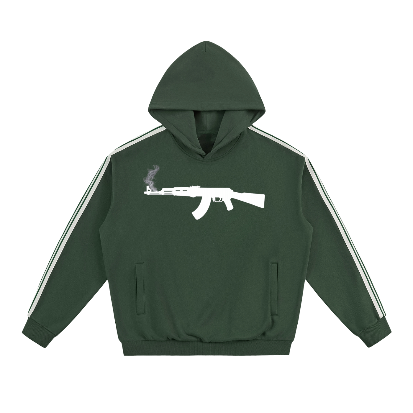 Side Stripe Drop-Shoulder Hoodie