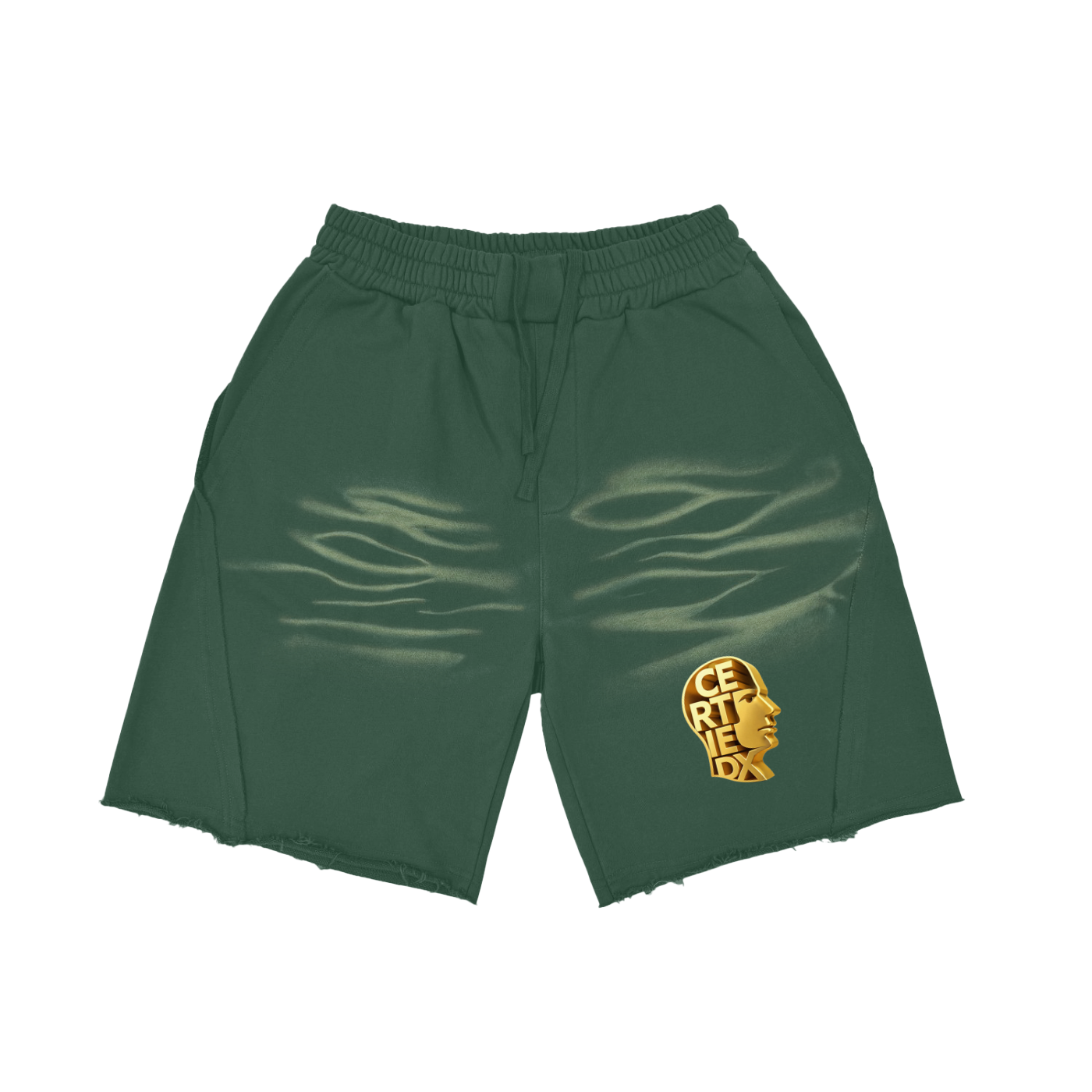 Vintage Washed Tiger Stripes Short Pants