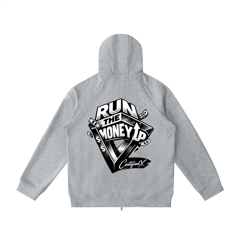 Heavyweight Raglan Sleeve Zip Hoodie