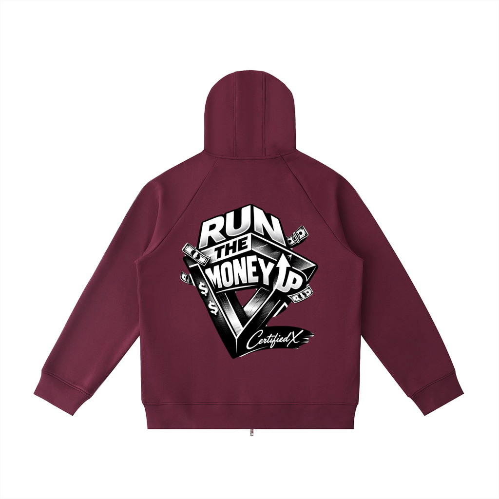 Heavyweight Raglan Sleeve Zip Hoodie