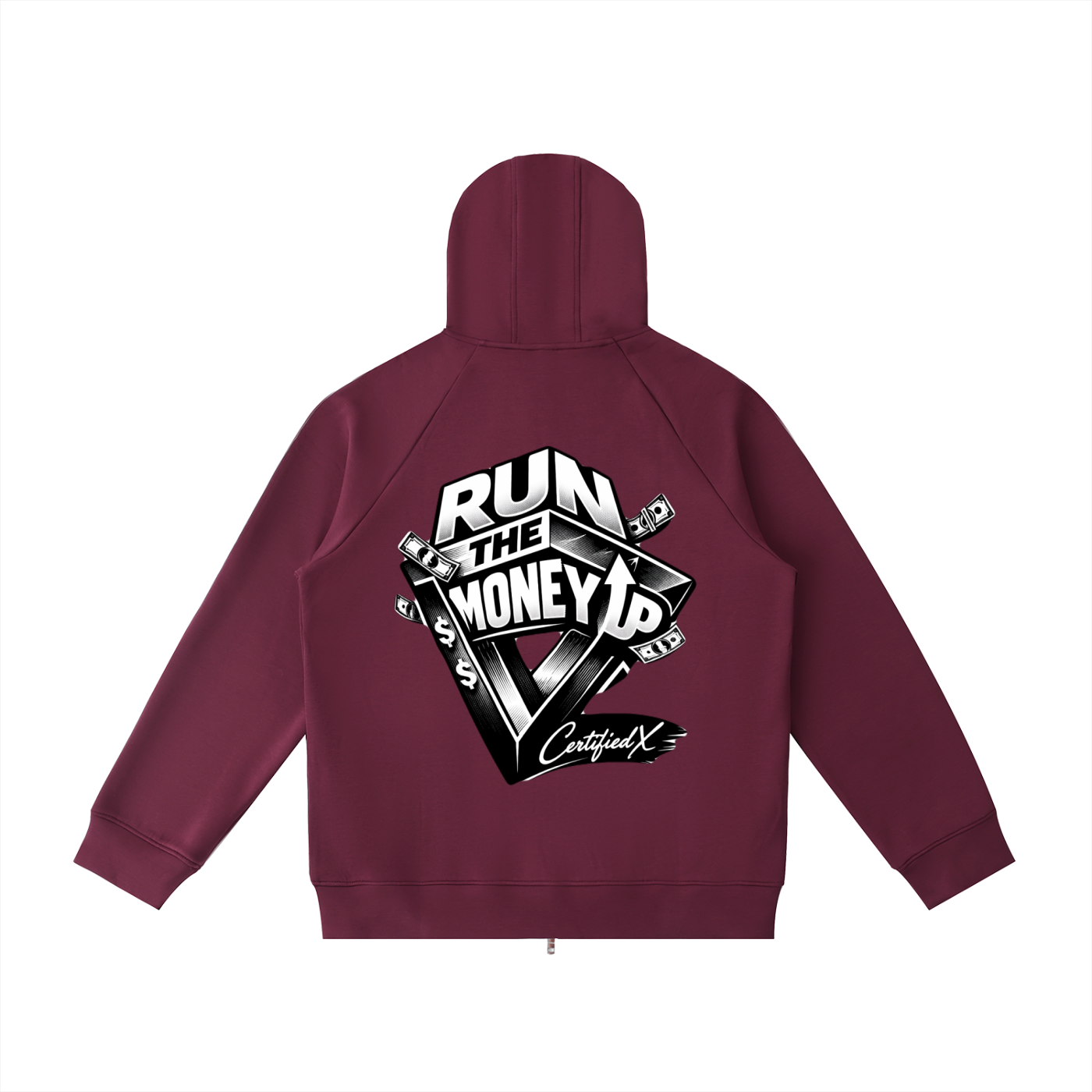 Heavyweight Raglan Sleeve Zip Hoodie