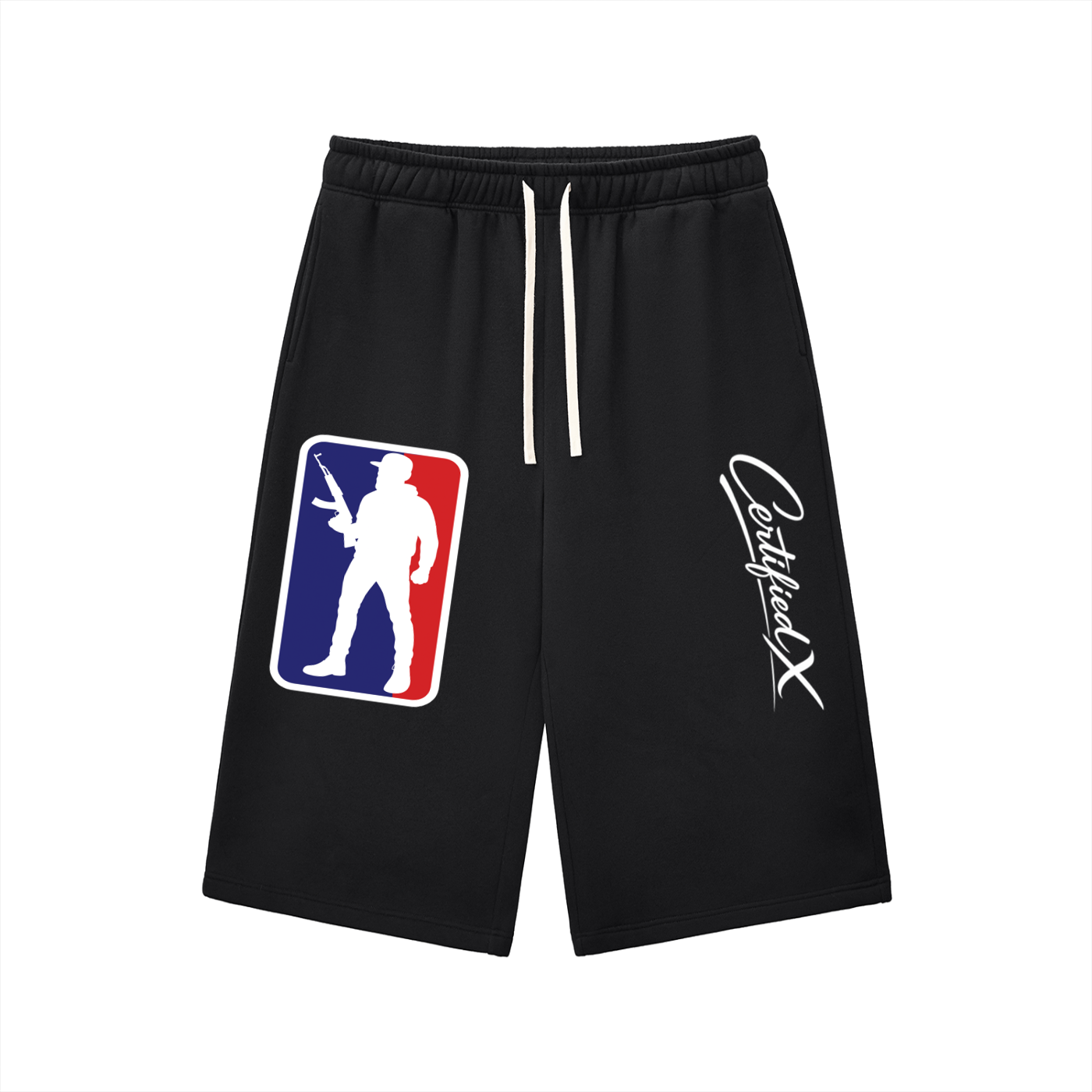 Relaxed Drawstring Three-quarter Sweatpants