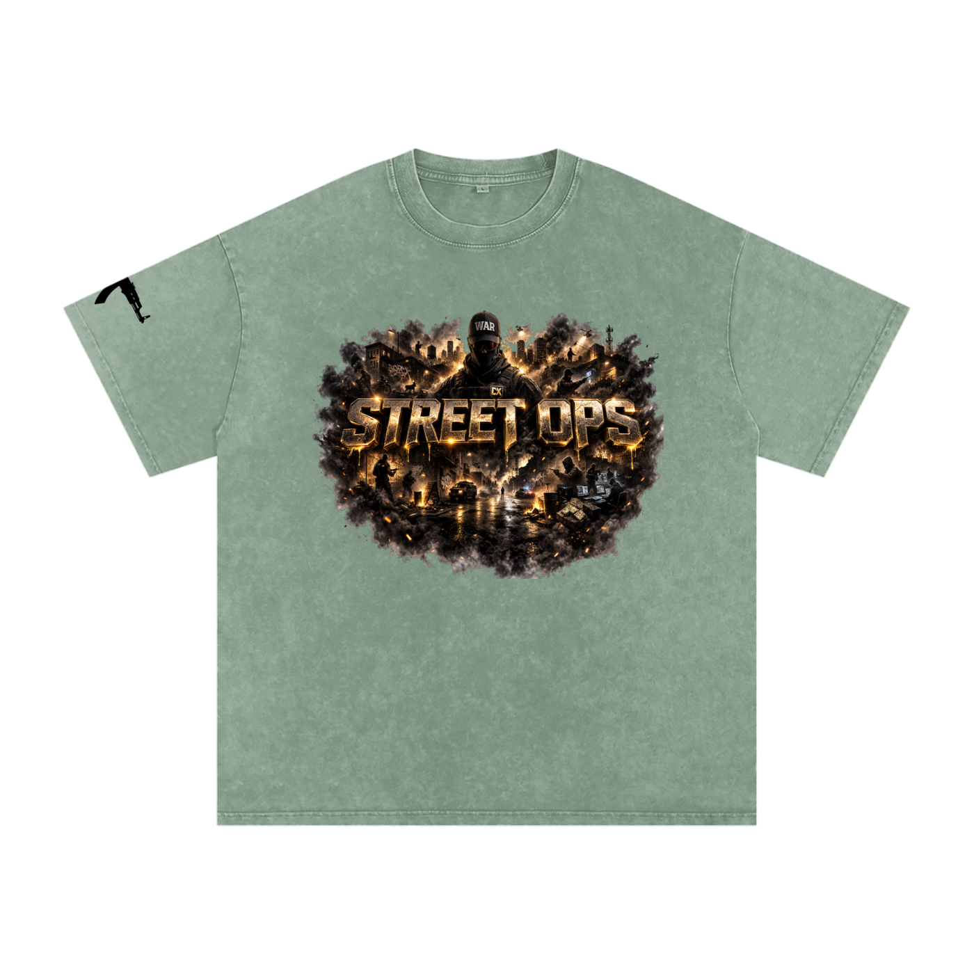 Snow Washed Oversized Cotton T-Shirt