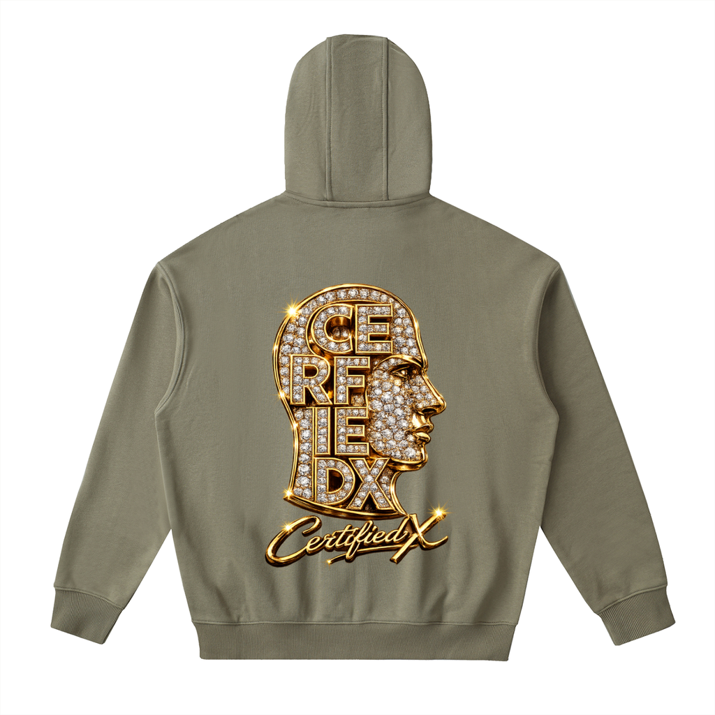 Drop-Shoulder Zip Up Hoodie