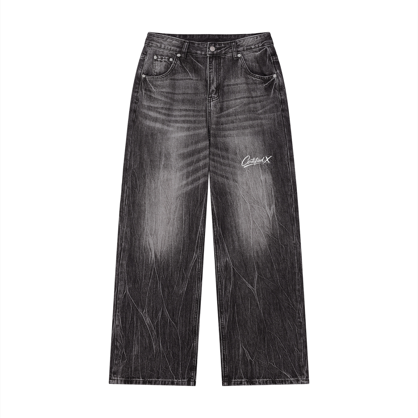 Men’s Vintage Wash Wide Leg Jeans