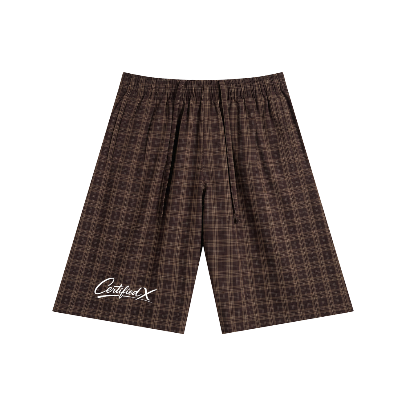Unisex Plaid Wide Leg Shorts
