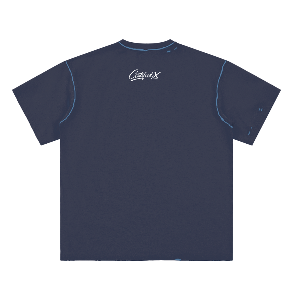 Hand-frayed Reversible T-shirt
