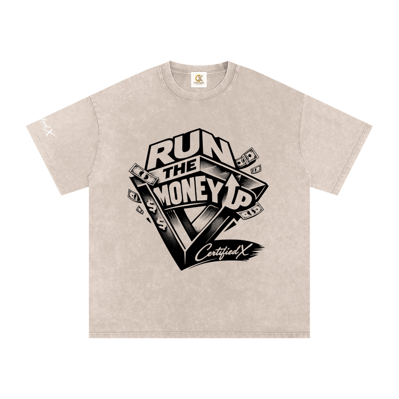 Snow Washed Oversized Cotton T-Shirt