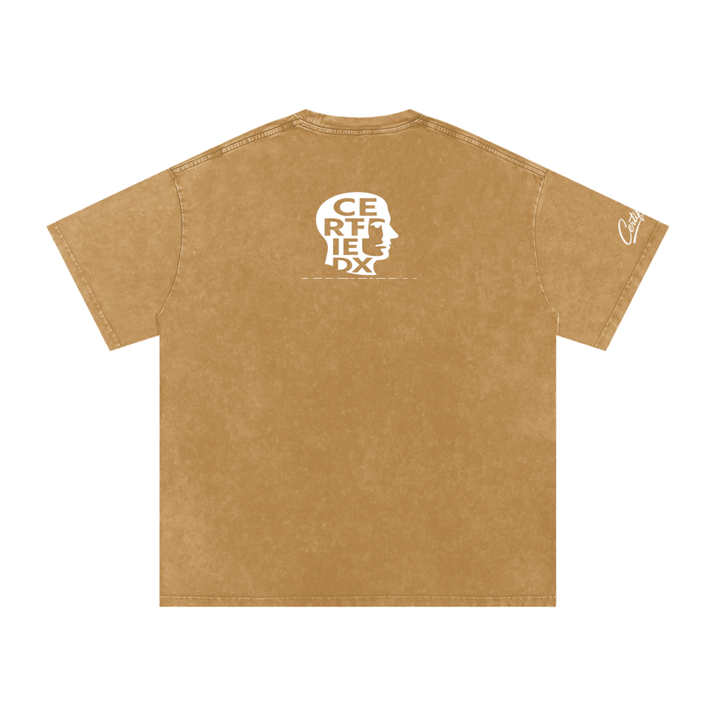Snow Washed Oversized Cotton T-Shirt