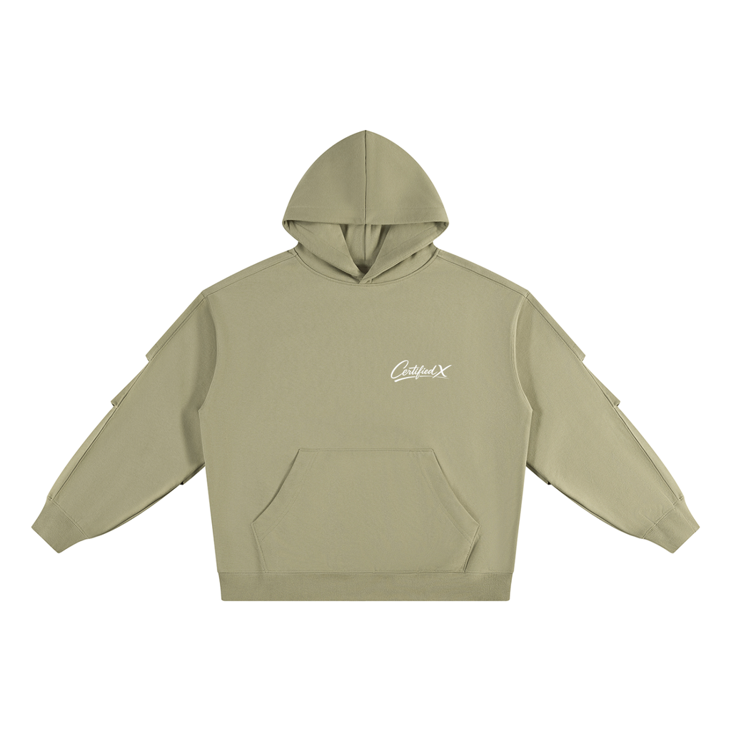 Unisex Heavyweight Ruched Sleeves Hoodie