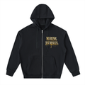 Drop-Shoulder Zip Up Hoodie