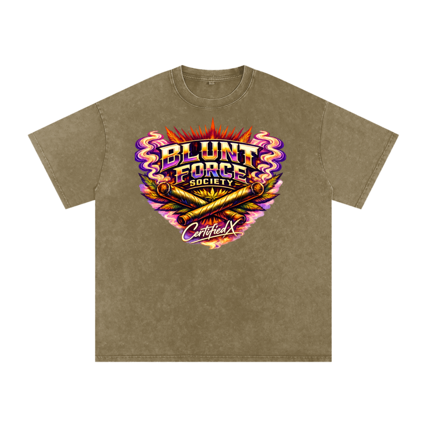Snow Washed Oversized Cotton T-Shirt