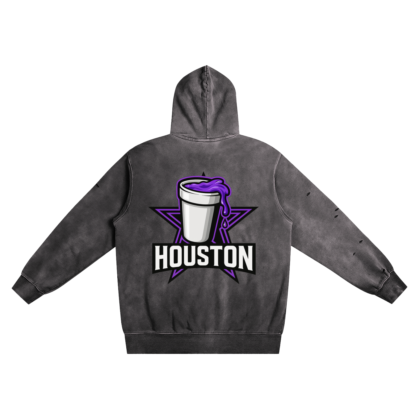 Distressed Vintage Wash Hoodie