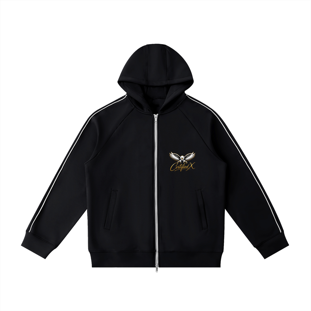 Heavyweight Raglan Sleeve Zip Hoodie