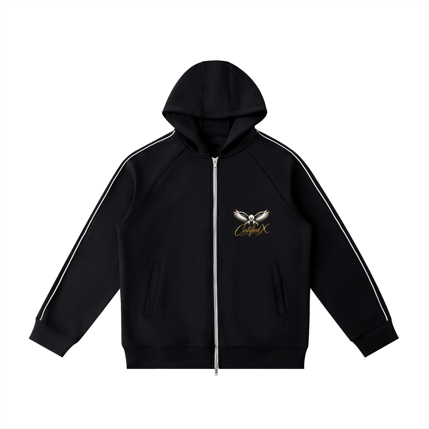 Heavyweight Raglan Sleeve Zip Hoodie