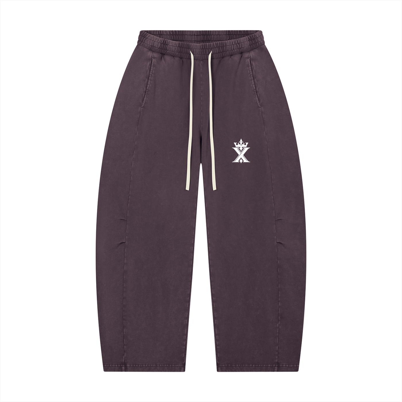 Unisex Mineral Wash Barrel Leg Pants