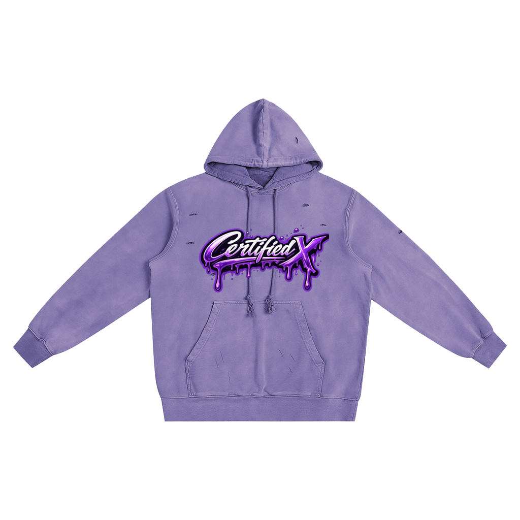 Distressed Vintage Wash Hoodie