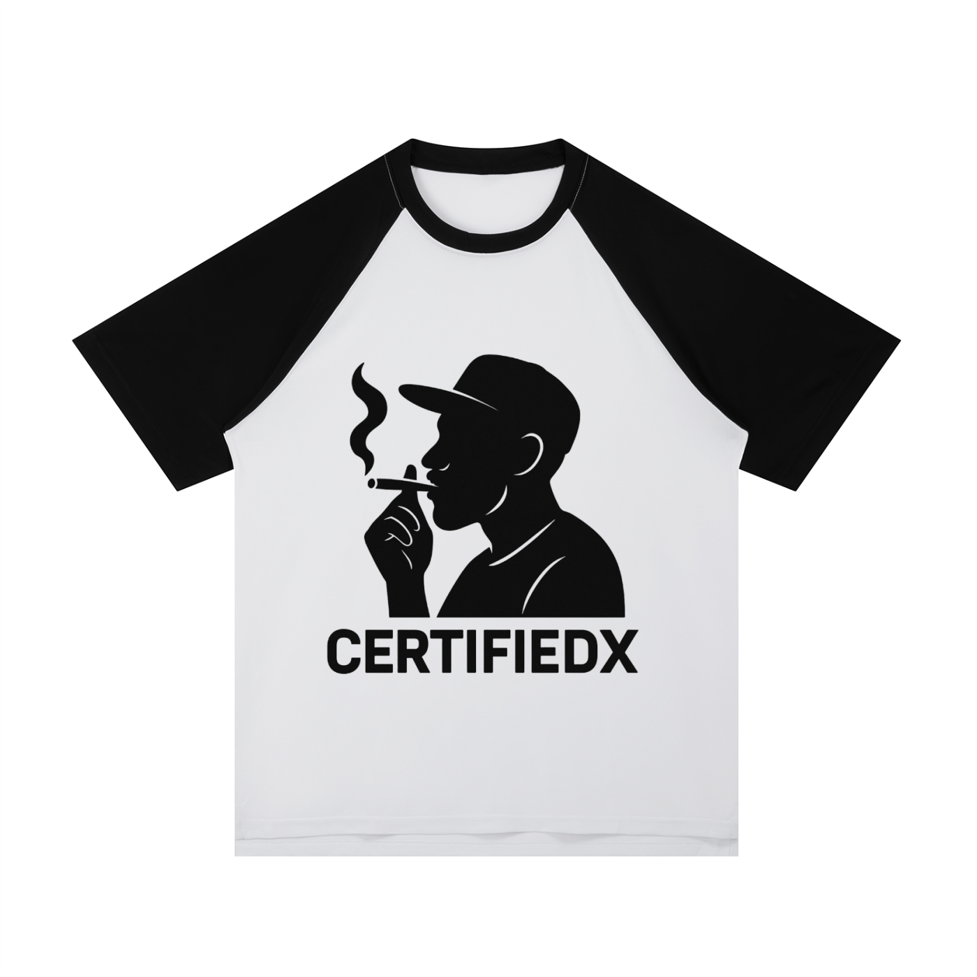 Contrast Raglan Sleeve Mesh T-Shirt