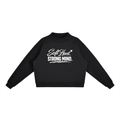 Essential Fleece Mock-Neck Crew Sweatshirt