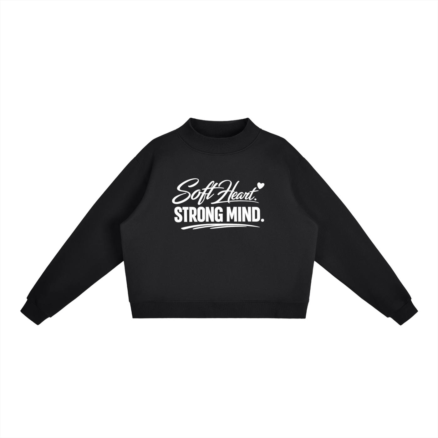 Essential Fleece Mock-Neck Crew Sweatshirt