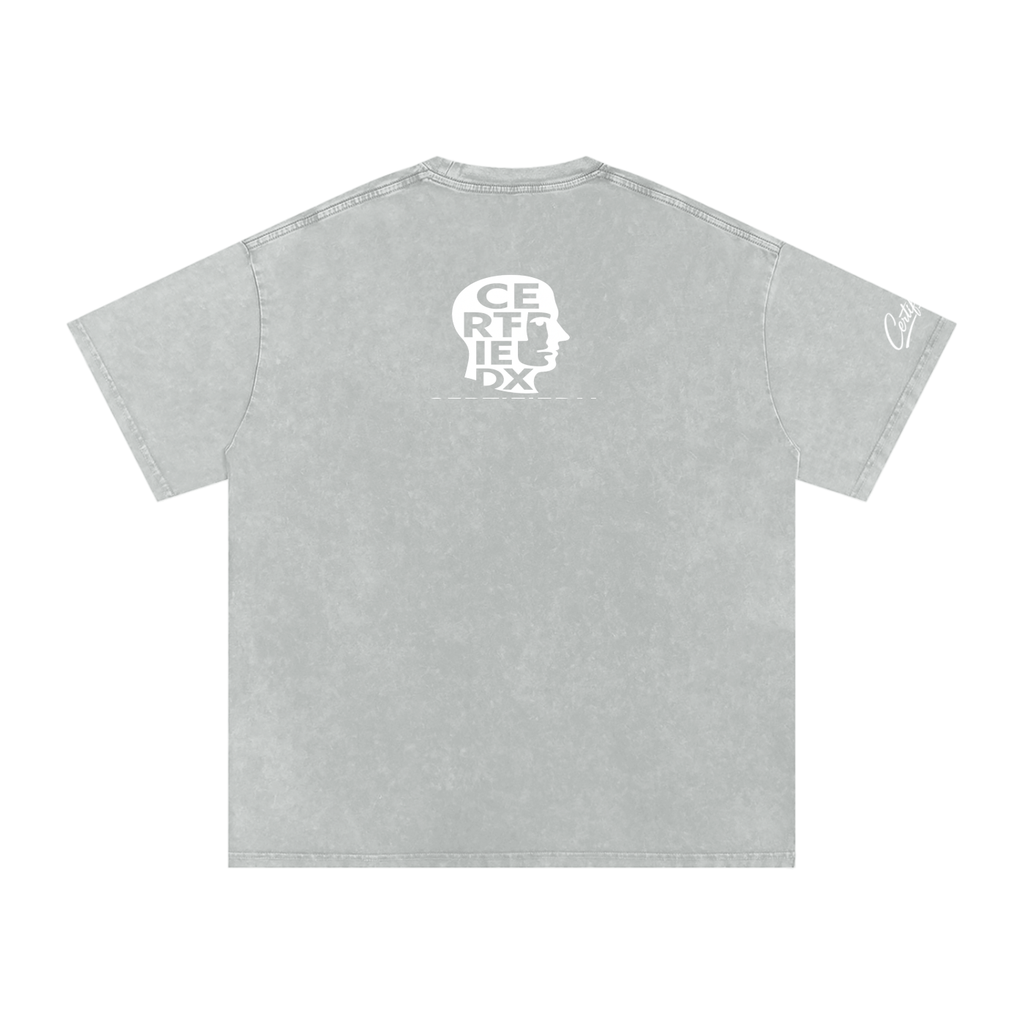 Snow Washed Oversized Cotton T-Shirt