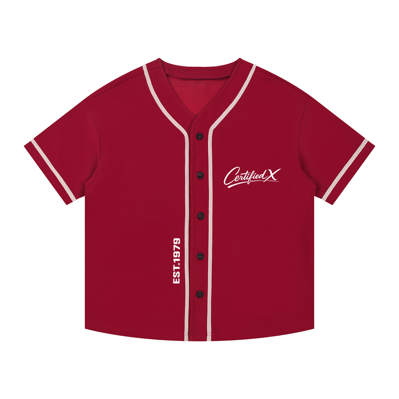 Contrast Piped Button-Up Jersey