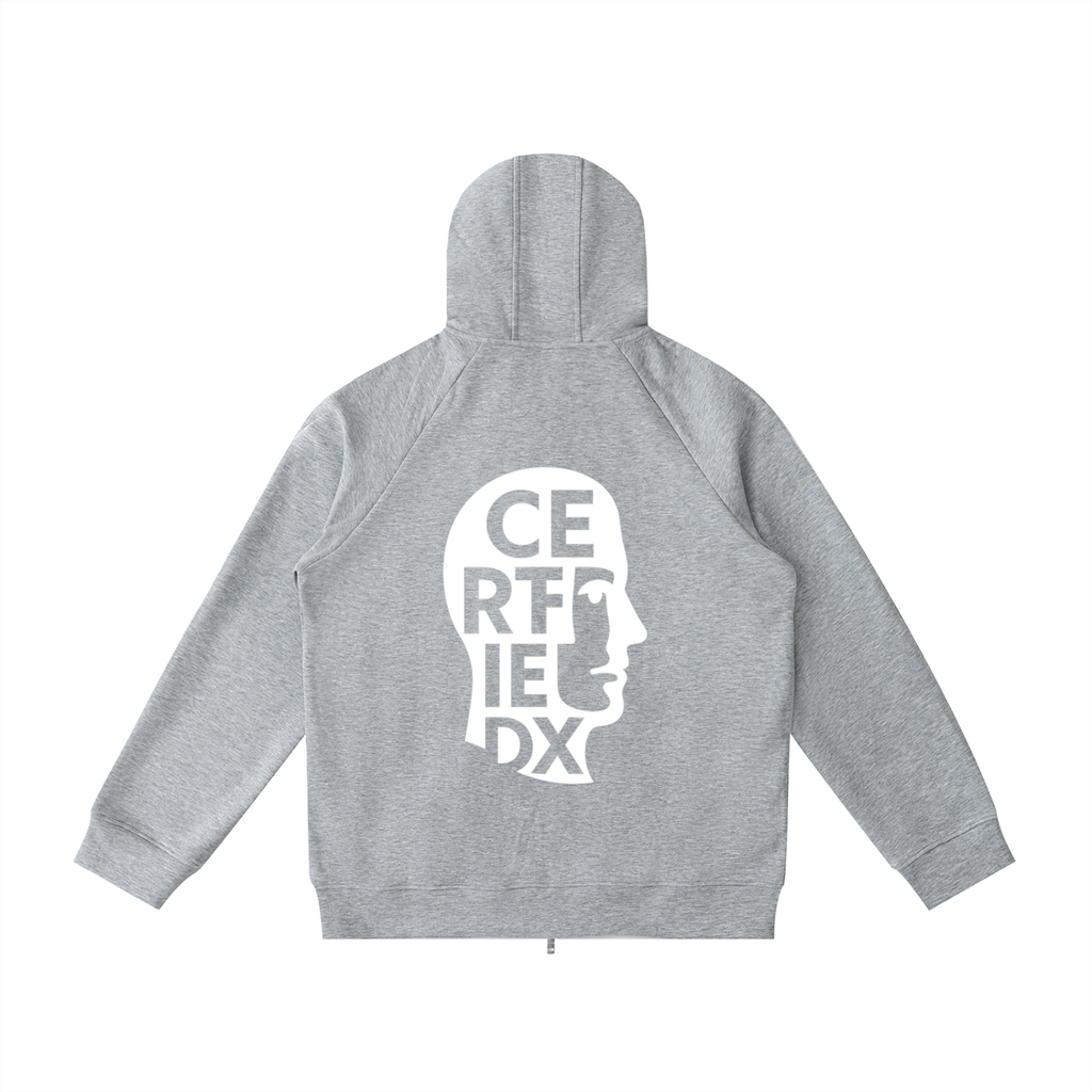 Heavyweight Raglan Sleeve Zip Hoodie