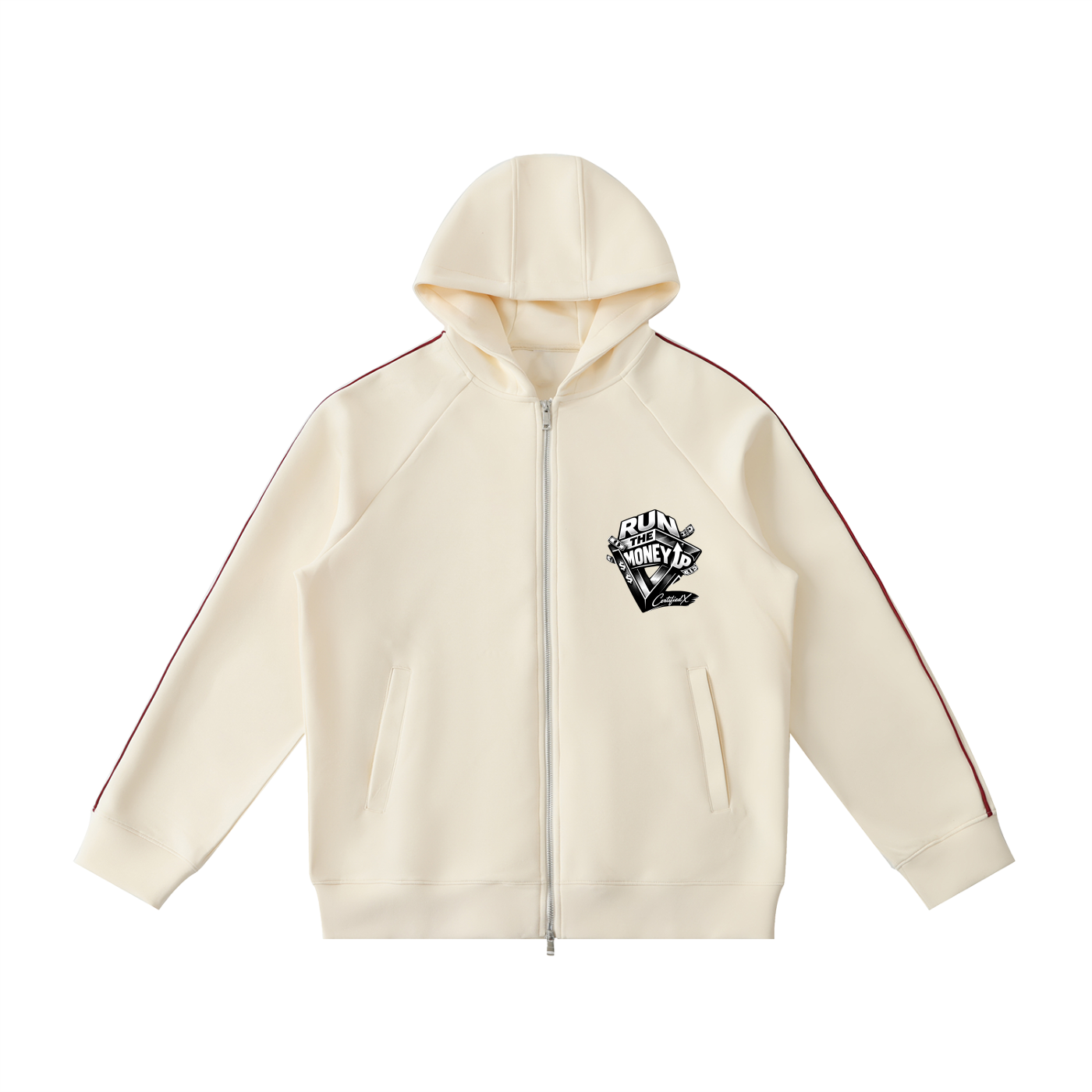 Heavyweight Raglan Sleeve Zip Hoodie