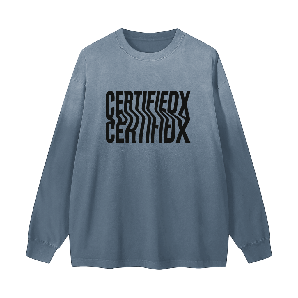 Gradient Washed Long Sleeve T-Shirt