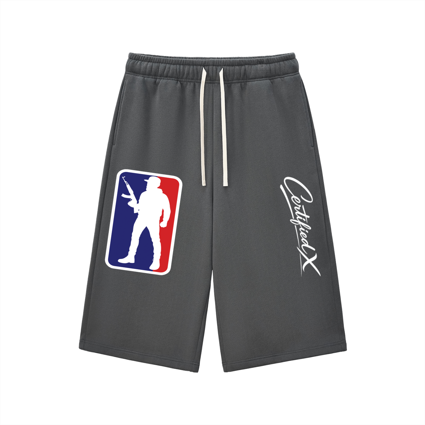 Relaxed Drawstring Three-quarter Sweatpants