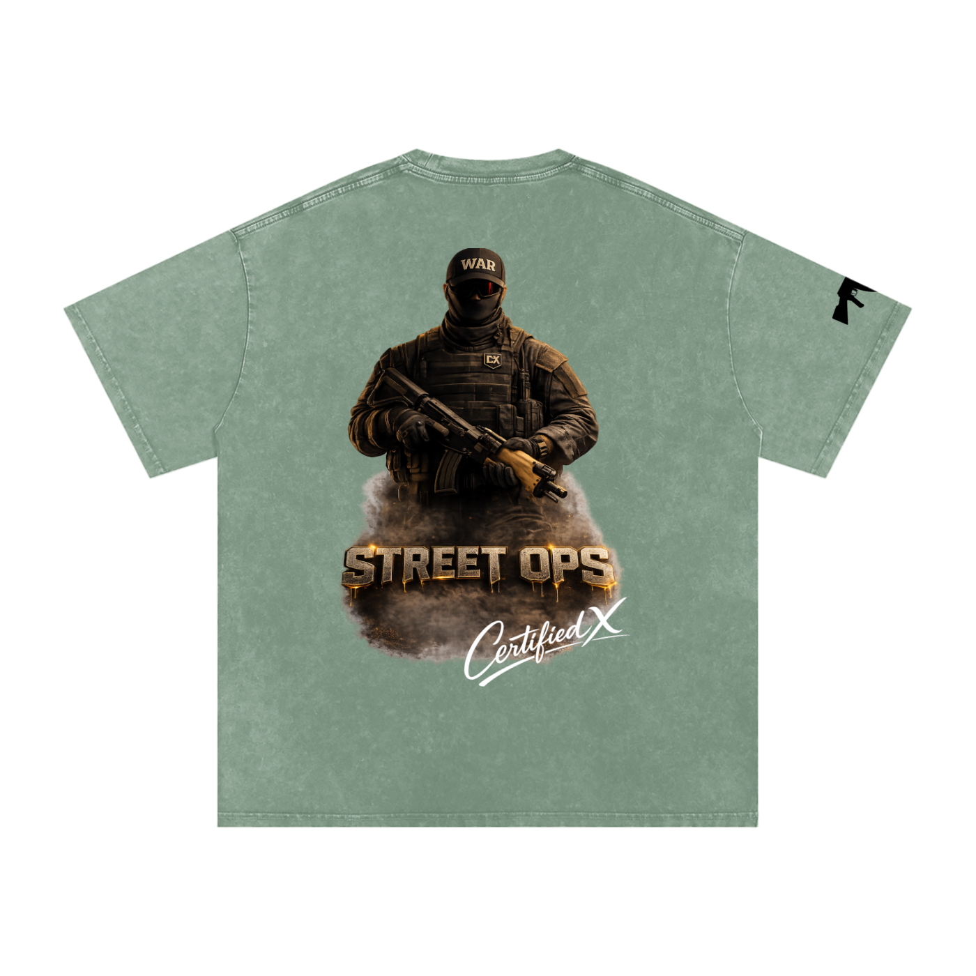 Snow Washed Oversized Cotton T-Shirt