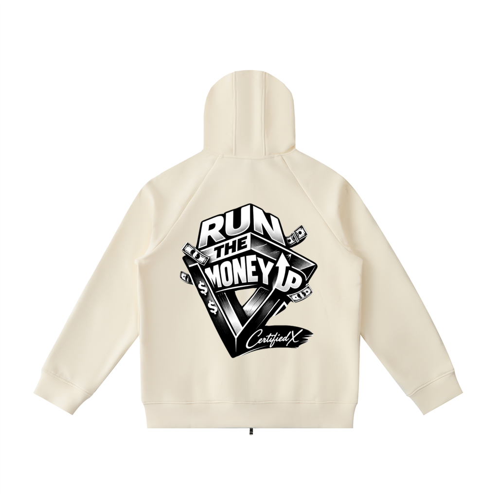 Heavyweight Raglan Sleeve Zip Hoodie