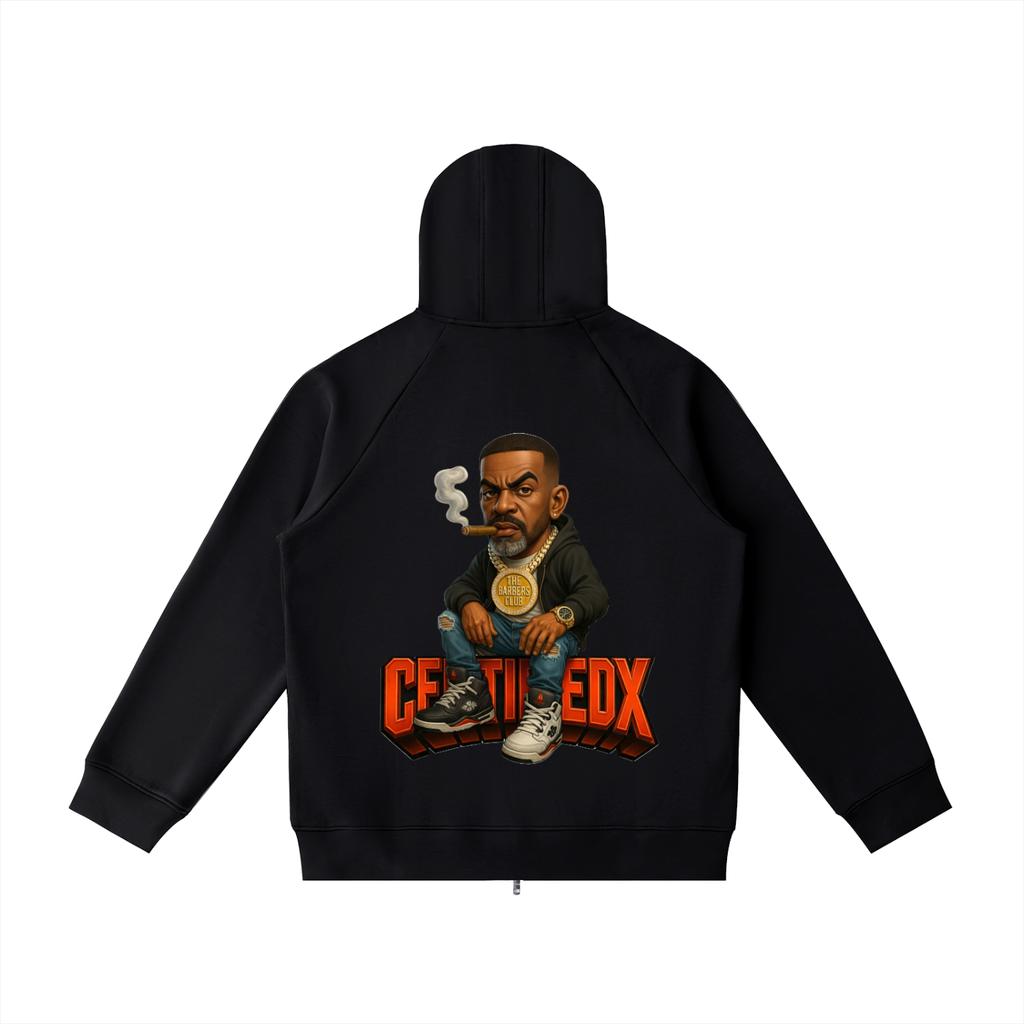 Heavyweight Raglan Sleeve Zip Hoodie