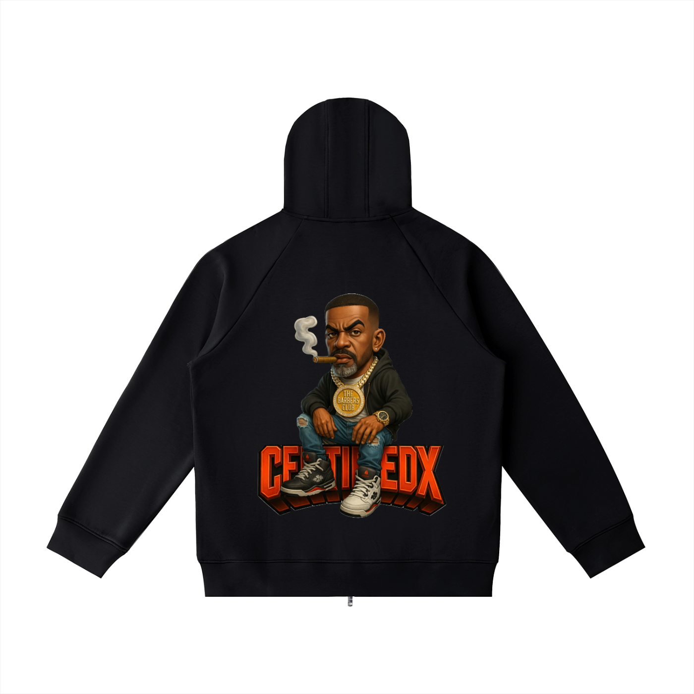 Heavyweight Raglan Sleeve Zip Hoodie