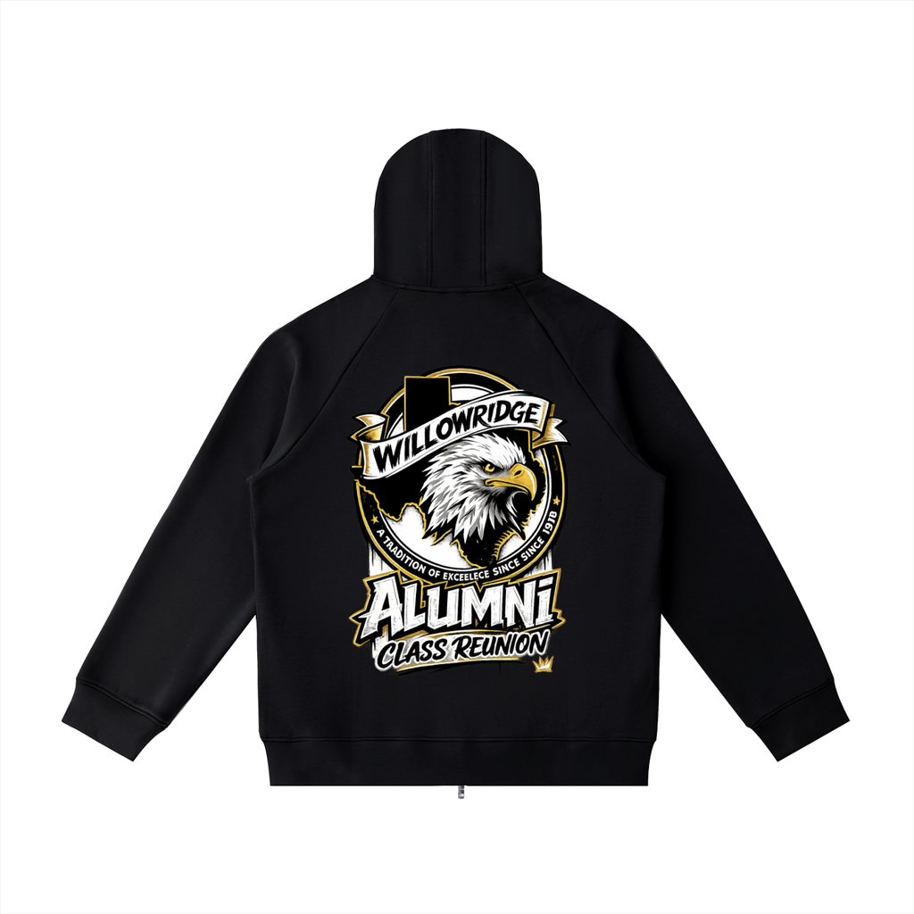 Heavyweight Raglan Sleeve Zip Hoodie