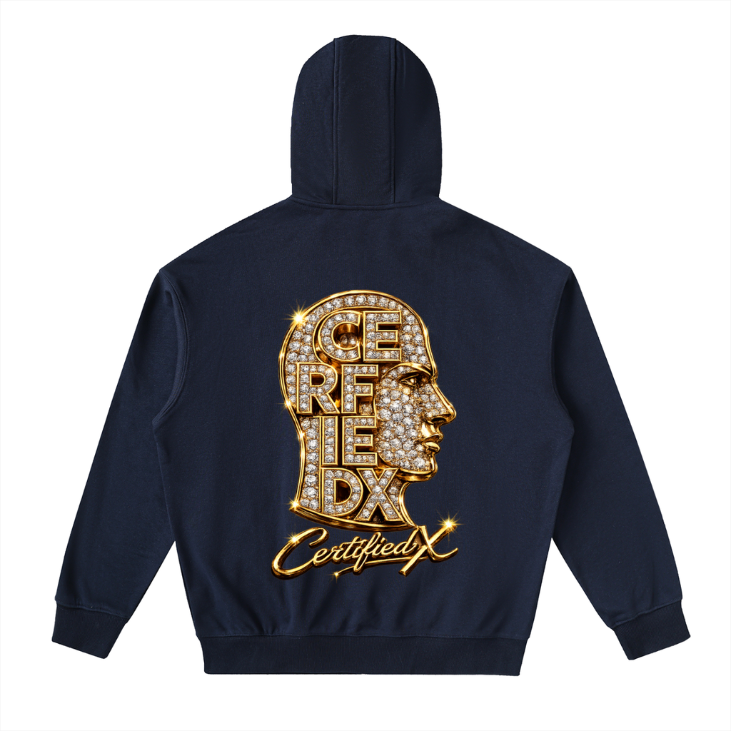 Drop-Shoulder Zip Up Hoodie