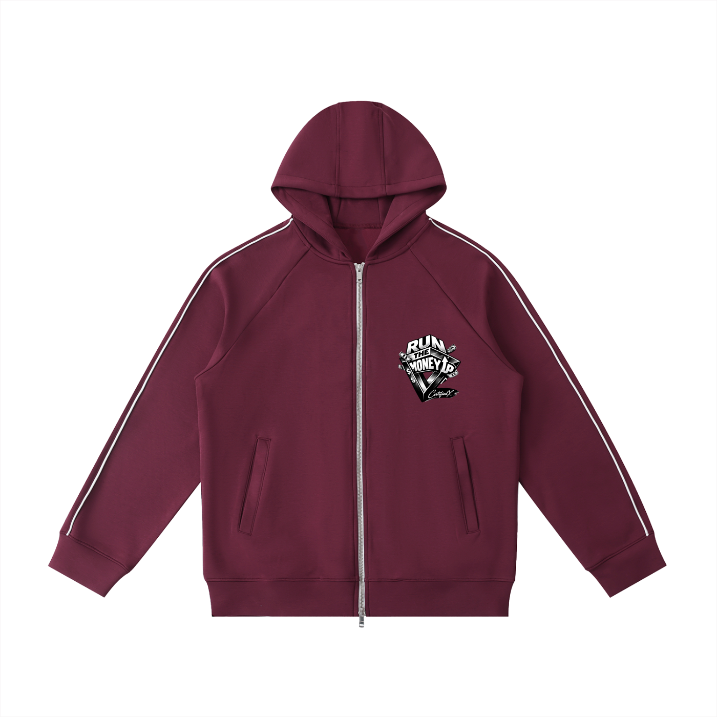 Heavyweight Raglan Sleeve Zip Hoodie