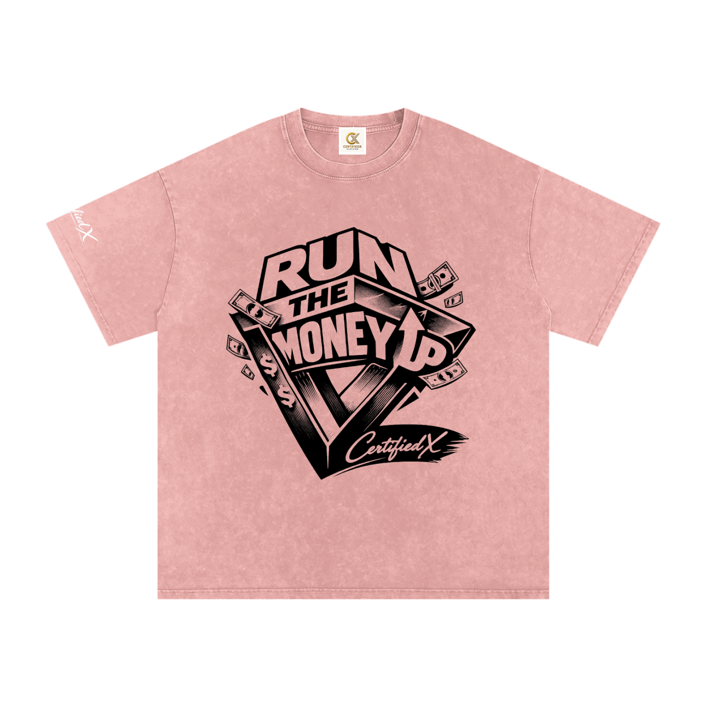 Snow Washed Oversized Cotton T-Shirt