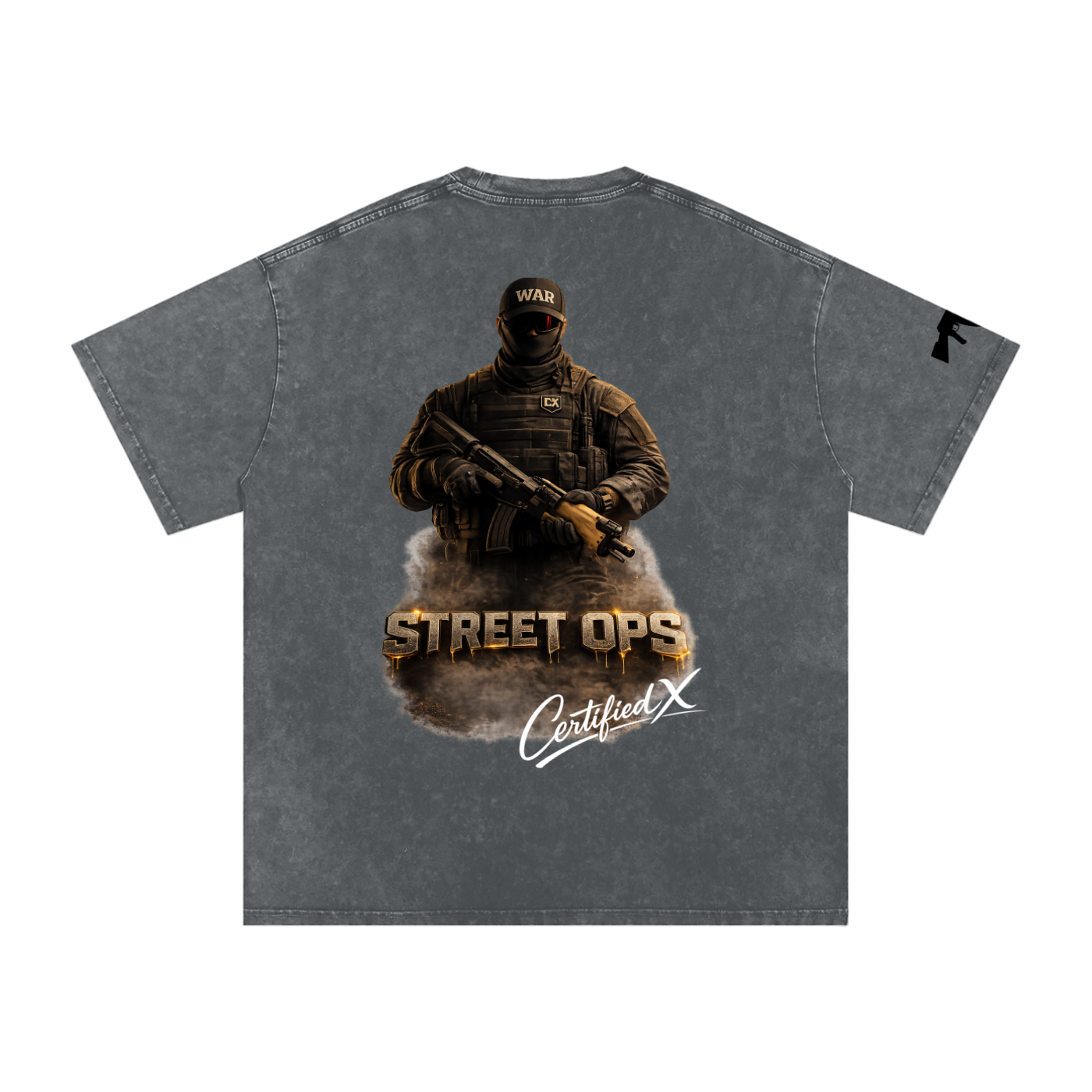 Snow Washed Oversized Cotton T-Shirt