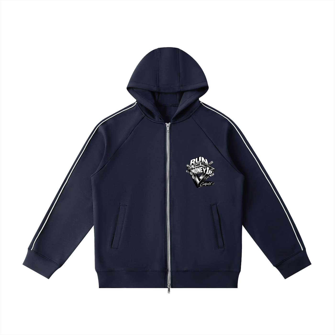 Heavyweight Raglan Sleeve Zip Hoodie