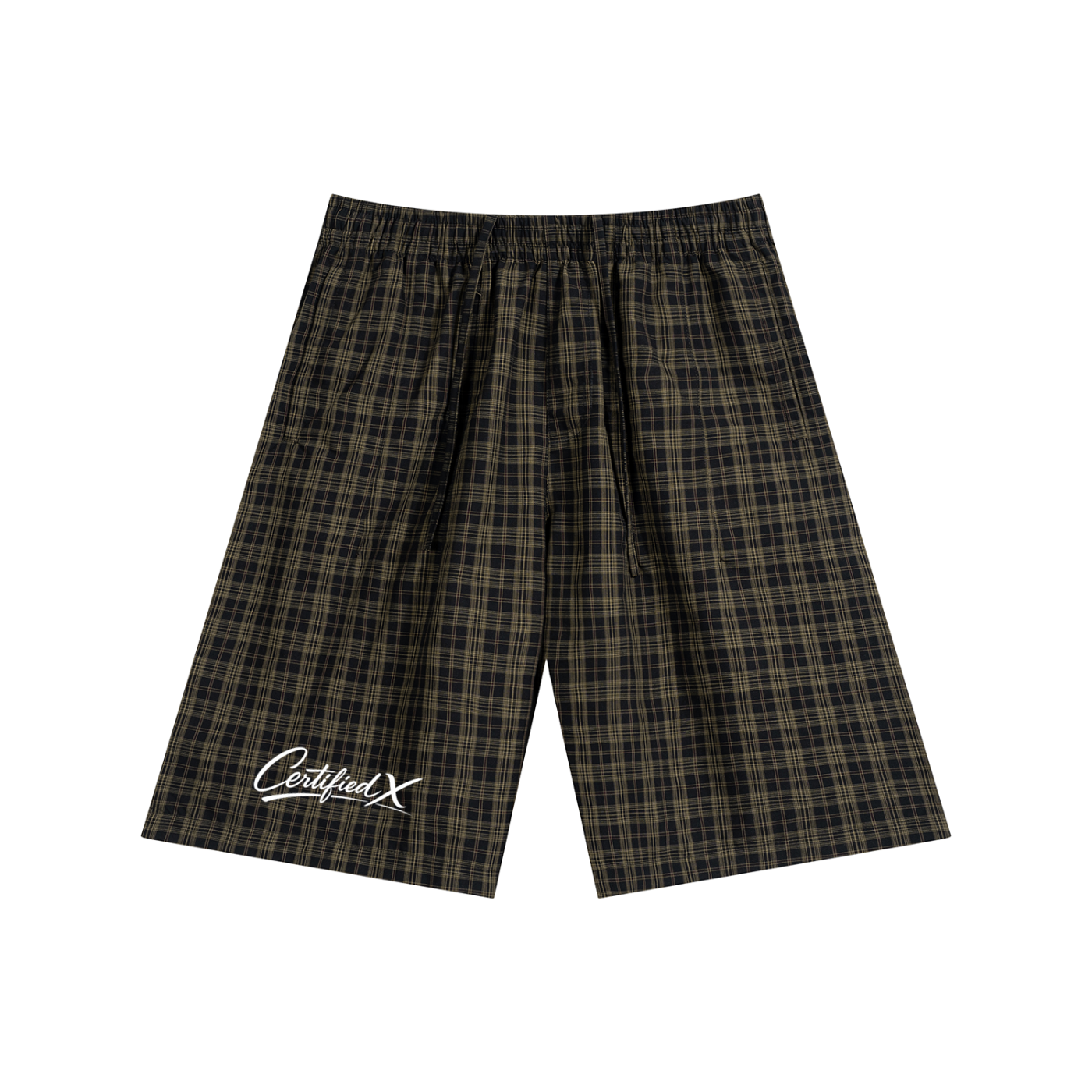 Unisex Plaid Wide Leg Shorts