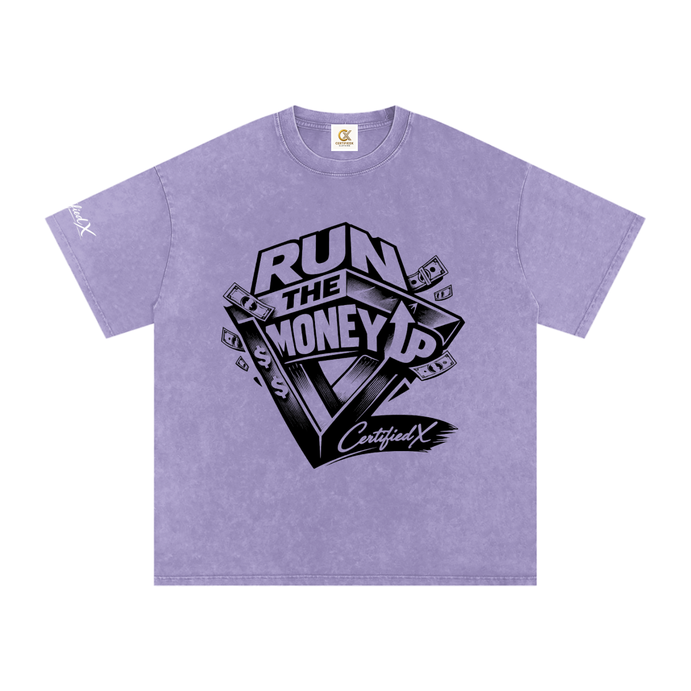 Snow Washed Oversized Cotton T-Shirt