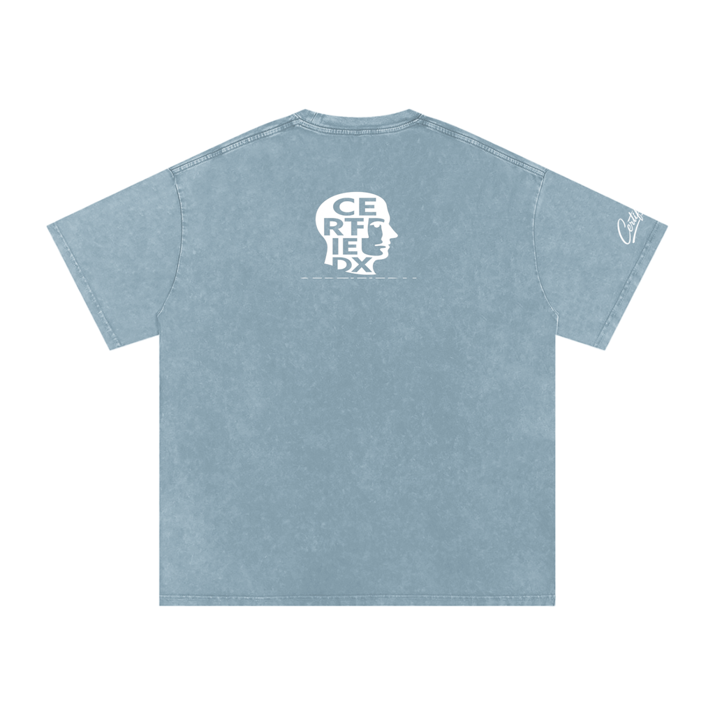 Snow Washed Oversized Cotton T-Shirt