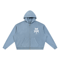 Unisex Vintage Wash Full Zip Boxy Hoodie